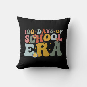 Cojín Decorativo Era de 100 días de escuela Groovy Teacher Kids