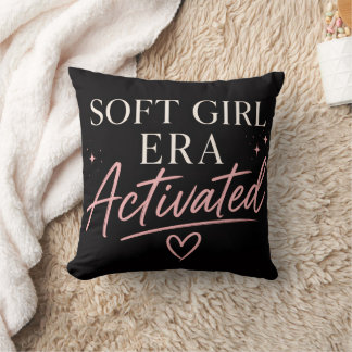 Cojín Decorativo Era de chica suave femenina negra