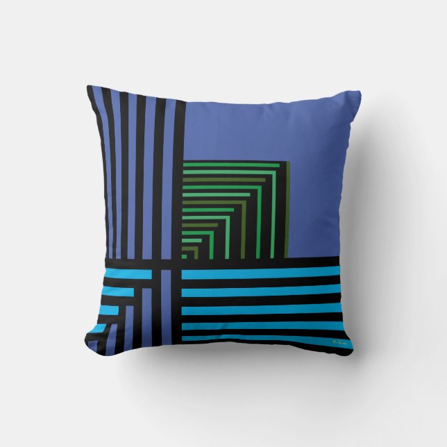 Cojín Decorativo Era de jazz, mañana" (Anverso)