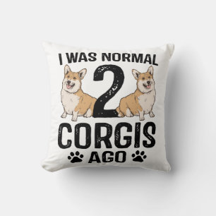 Cojín Decorativo Era normal hace 2 Corgis Perro