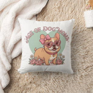 Cojín Decorativo Era Retro Divertida de Madres Perro Frenchie
