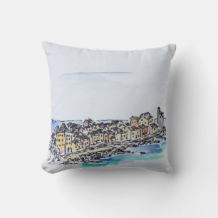 Cojín Decorativo Erbalunga y el Mediterráneo  Córcega, Francia