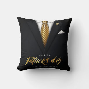 Cojín Decorativo Eres el mejor papá del Día del Padre Oro Negro de