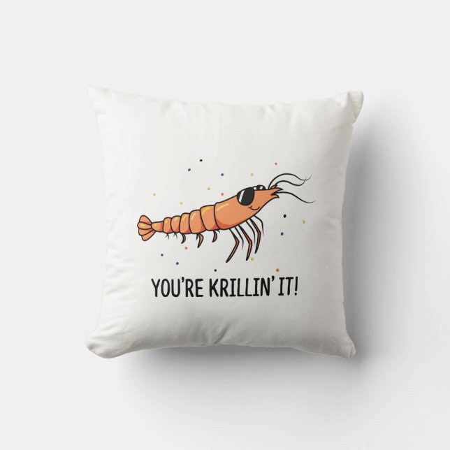 Cojín Decorativo Eres Krillin It Funny Krill Pun (Anverso)
