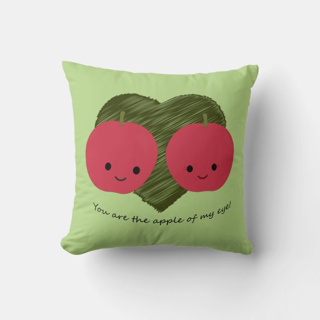 Cojín Decorativo Eres la Apple de mi ojo (Anverso)