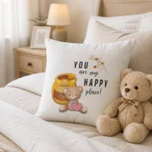 Cojín Decorativo "¡Eres mi lugar feliz!"