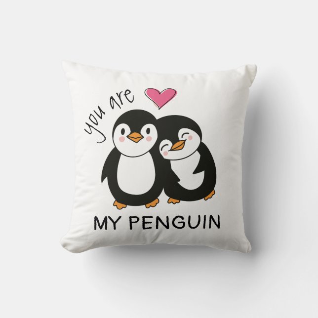 Cojín Decorativo Eres Mi Pingüino (Anverso)