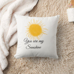 Cojín Decorativo eres mi sol amarillo naranja rayos de sol añadir n