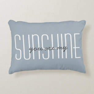 Cojín Decorativo Eres Mi Sol Cita Tipografía Azul Lindo