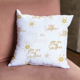 Cojín Decorativo Eres mi sol en amarillo reversible