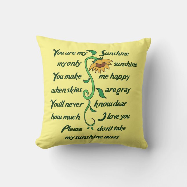 Cojín Decorativo Eres mi Sunshine (Anverso)