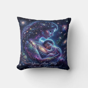 Cojín Decorativo Eres Mi Universo Entero Madre Cósmica Bebé Galaxia