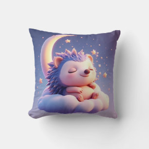 Cojín Decorativo Erizo Adorable Durmiendo en una Nube