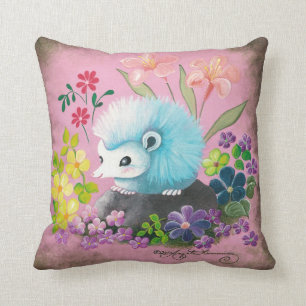 Cojín Decorativo Erizo azul lindo