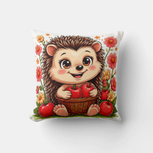 Cojín Decorativo Erizo de dibujos animados adorable