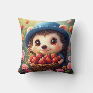 Cojín Decorativo Erizo de dibujos animados adorable