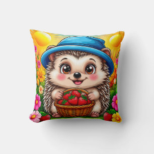 Cojín Decorativo Erizo de dibujos animados adorable