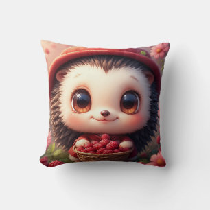 Cojín Decorativo Erizo de dibujos animados adorable