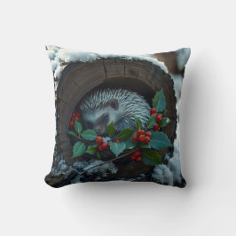 Cojín Decorativo Erizo durmiente todavía ama la Navidad