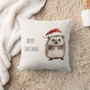 Cojín Decorativo Erizo Gorro de Santa Navidad