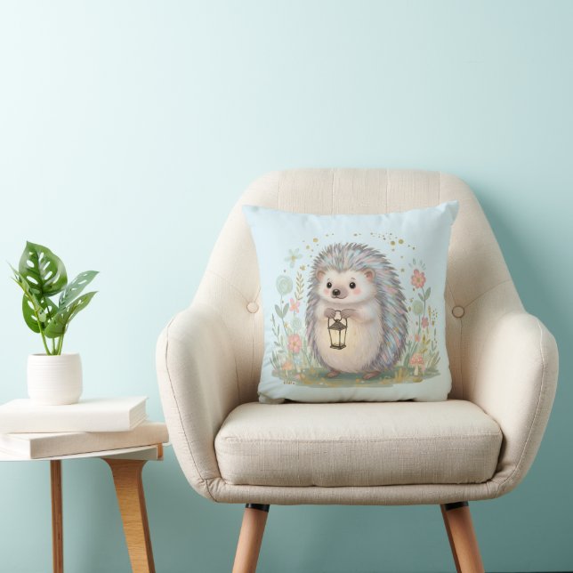 Cojín Decorativo Erizo lindo con linterna (Silla)