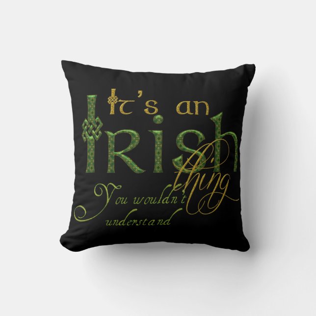 Cojín Decorativo Es algo irlandés (Anverso)