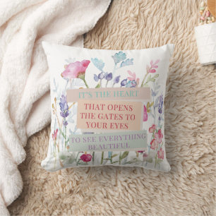 Cojín Decorativo Es El Corazón Que Abre Las Puertas, Jardín Floral