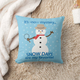 Cojín Decorativo Es el detective Snowman Blue