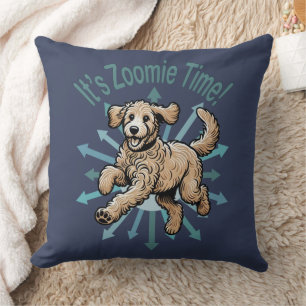 Cojín Decorativo Es el Doodle dorado de Zoomie Time
