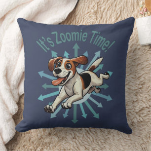 Cojín Decorativo Es el zoomie time Medium Beagle Mutt