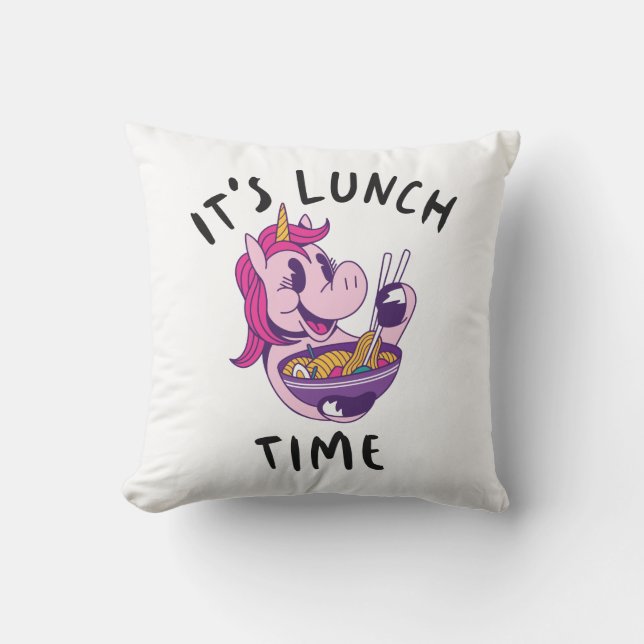 Cojín Decorativo Es hora de almorzar (Anverso)
