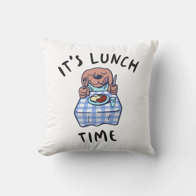 Cojín Decorativo Es hora de comer (Anverso)