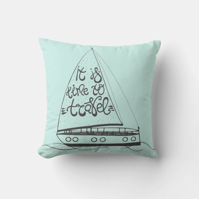 Cojín Decorativo Es hora de viajar (Anverso)