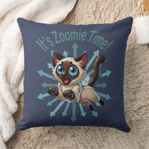 Cojín Decorativo Es hora de Zoomie gato siamés