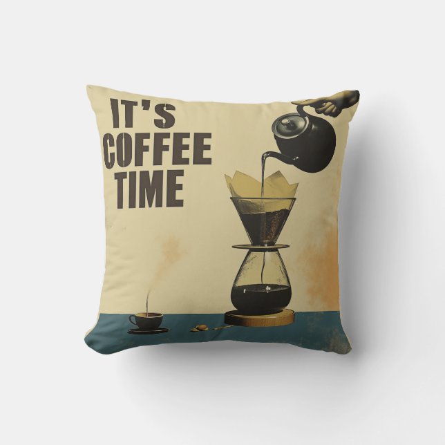 Cojín Decorativo Es hora del café (Anverso)