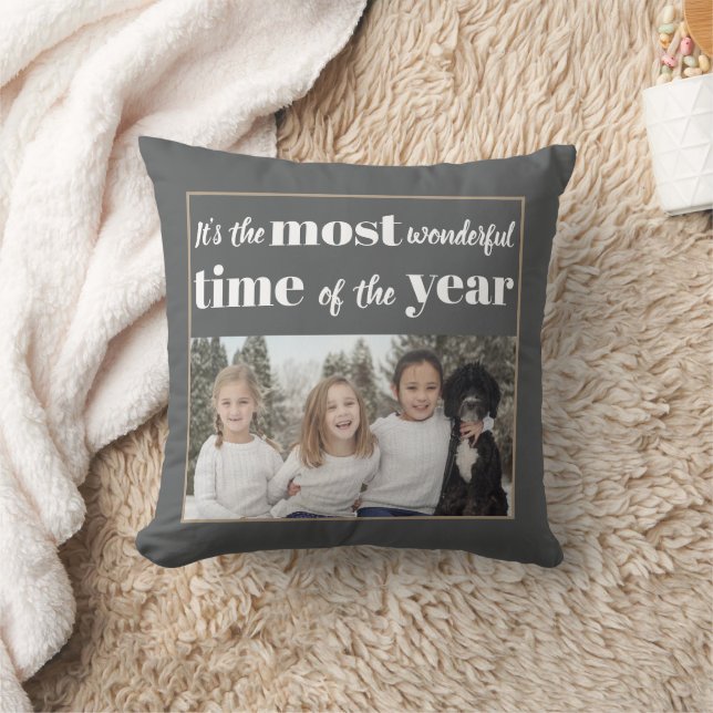 Cojín Decorativo ¡Es la época más maravillosa del año! Foto (Manta)