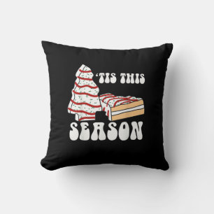 Cojín Decorativo Es La Temporada Árbol De Navidad Groovy Retro Vint