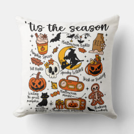 Cojín Decorativo Es la Temporada de Halloween Doodles – Lindo Espel