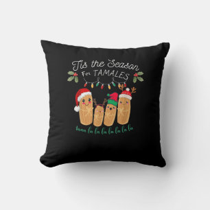 Cojín Decorativo Es la temporada de tamales Navidad mexicana modern
