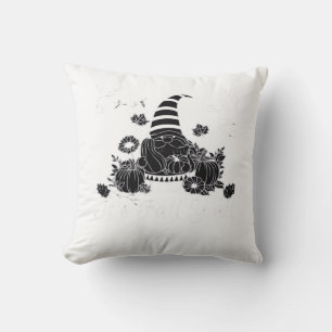 Cojín Decorativo Es la vuelta de la calabaza Gnome Árbol otoñal Hel