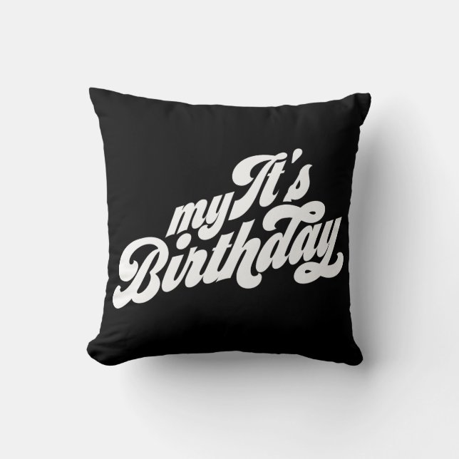 Cojín Decorativo Es mi cumpleaños (Anverso)