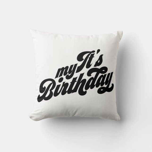 Cojín Decorativo Es mi cumpleaños (Anverso)