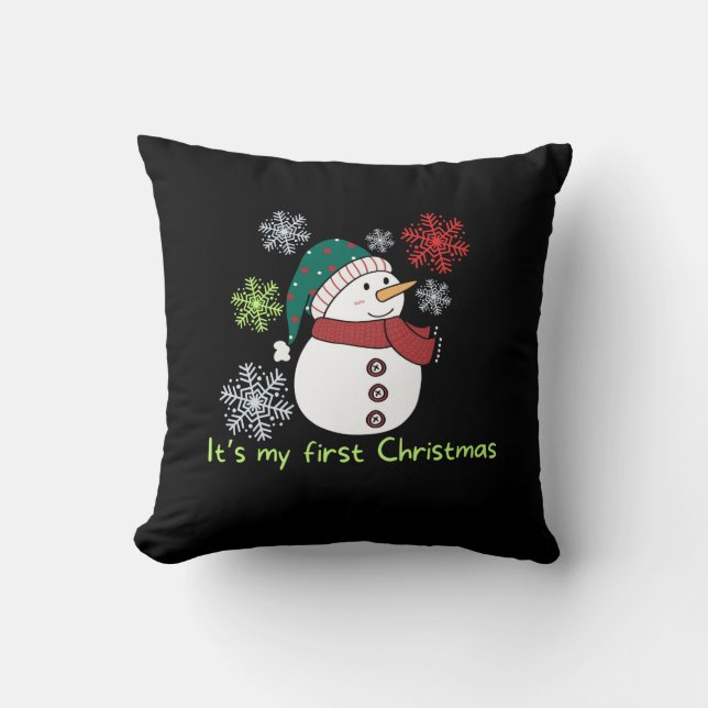 Cojín Decorativo Es mi primera Navidad (Anverso)