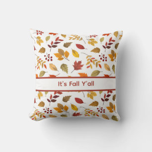 Cojín Decorativo Es Otoño, Todos - Decoración de Patrón de Hoja de