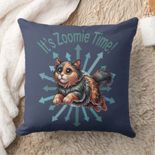 Cojín Decorativo Es tiempo de Zoomie Gato Caparazón de Tortuga