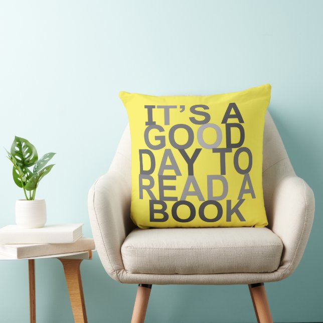Cojín Decorativo es un buen día para leer un libro (Silla)