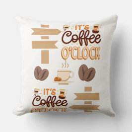 Cojín Decorativo es un reloj de café