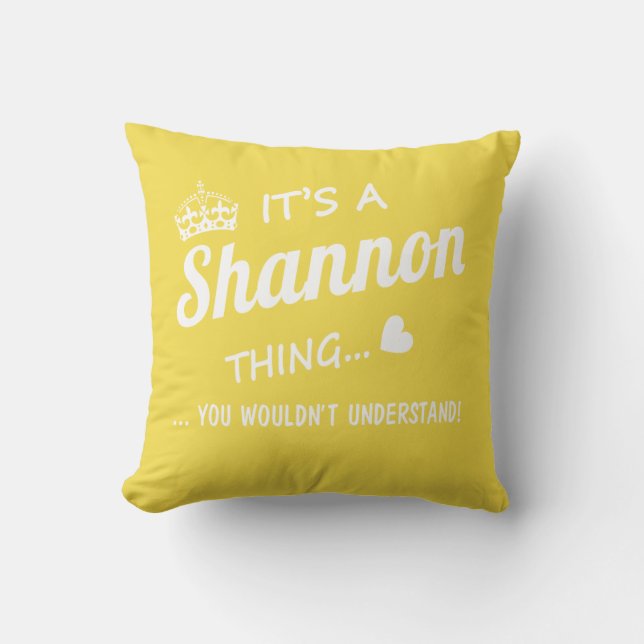 Cojín Decorativo Es una cosa de SHANNON (Anverso)