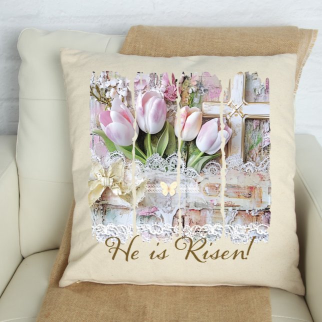Cojín Decorativo Es una mujer ventilado cristiana de Risen Tulip Cr (Subido por el creador)