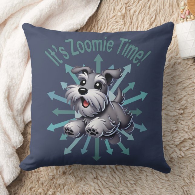 Cojín Decorativo Es Zoomie Time Miniature Schnauzer (Manta)